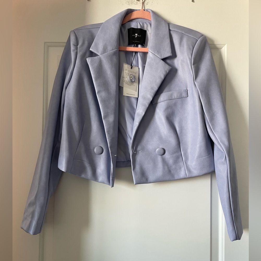 $ firm 7 for all mankind Faux Leather Jacket